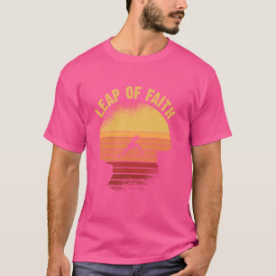 Persönliche Entwicklung Mindset Retro Leap of Fait T-Shirt