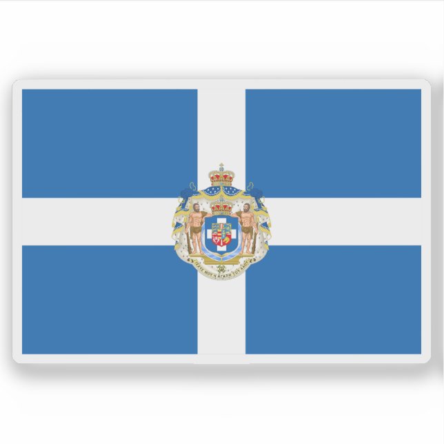 Persönliche Flagge von König George von Griechenla Aufkleber (Vorderseite)
