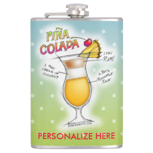 PERSÖNLICHE FLASCHE, PINA COLADA REZEPT COCKTAIL FLACHMANN