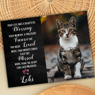 Persönliche Foto-Katze-Verlust-Karte mit Beileid Karte