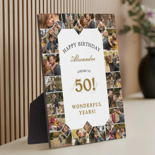 Persönliche Fotocollage zum 50. Geburtstag Fotoplatte