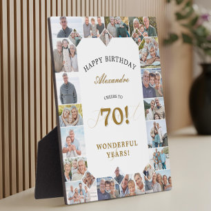 Persönliche Fotocollage zum 70. Geburtstag Fotoplatte