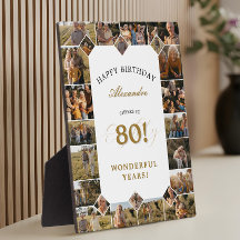 Persönliche Fotocollage zum 80. Geburtstag