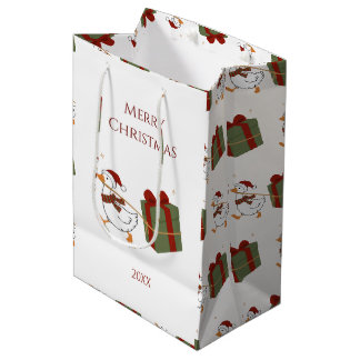 Persönliche Geschenkdieb-Gans Weihnachten Mittlere Geschenktüte