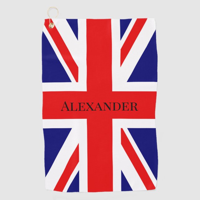 Persönliche Gestaltung der britischen Flagge Golfhandtuch (Vorderseite)