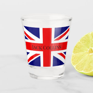 Persönliche Gestaltung der britischen Flagge Schnapsglas