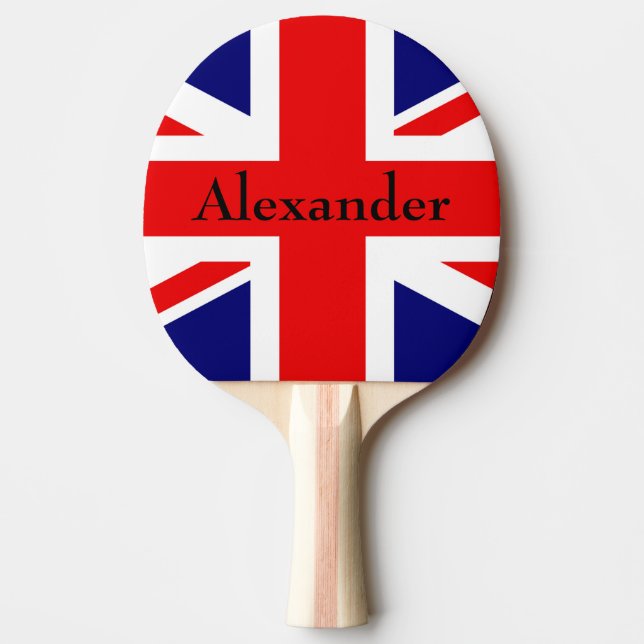 Persönliche Gestaltung der britischen Flagge Tischtennis Schläger (Vorderseite)