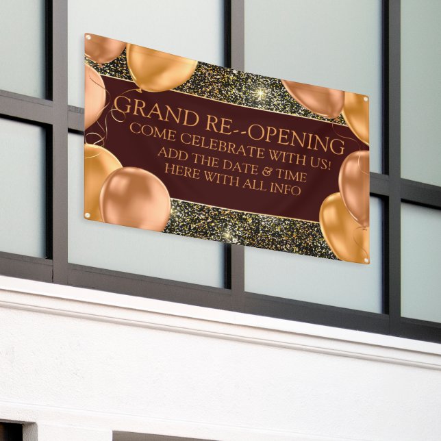 Persönliche Gestaltung der eleganten Grand Re-Open Banner (Äußeres Gebäude)