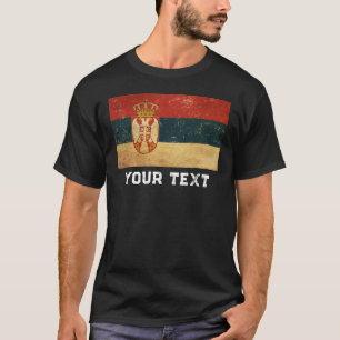 Persönliche Gestaltung der Flagge Serbiens T-Shirt