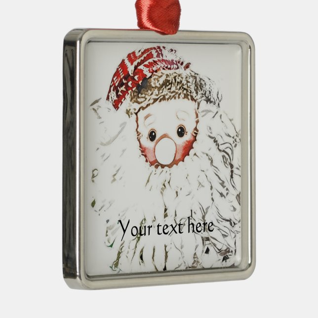 Persönliche Gestaltung der Santa Keramik Ornament Aus Metall (Rechts)