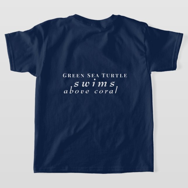 Persönliche Gestaltung der Schildkrötenschwimme üb T-Shirt (AblageHinten)