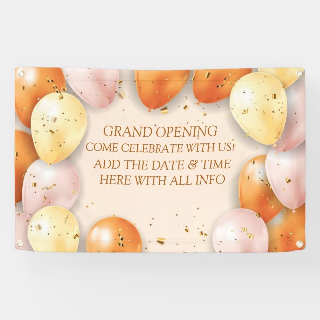 Persönliche Gestaltung des eleganten Grand Opening Banner (Horizontal)