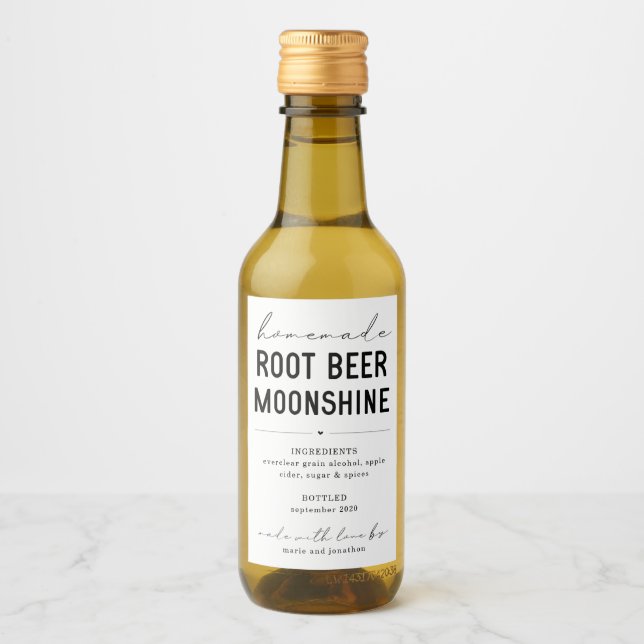 Persönliche Gestaltung des hausgemachten Root Beer Weinetikett (Vorderseite)