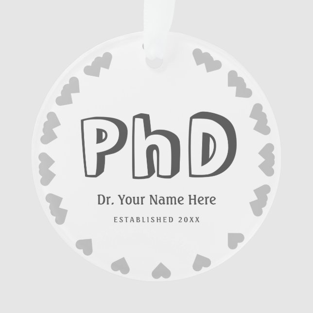 Persönliche Gestaltung des PhD-Abschlusses Ornament (Vorderseite)