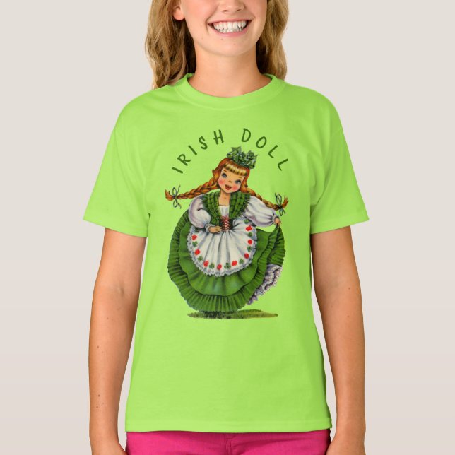 Persönliche Gestaltung des Retro Irish Doll Logos  T-Shirt (Vorderseite)