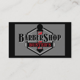 Persönliche Gestaltung des Schwarz-Rot-Barber-Log Visitenkarte