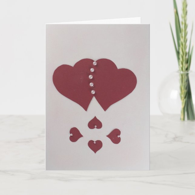 Persönliche Gestaltung des Valentinischen Herzens  Feiertagskarte (Vorderseite)