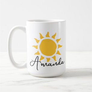 Persönliche Gestaltung Ihres Namens Summer Sun Was Kaffeetasse