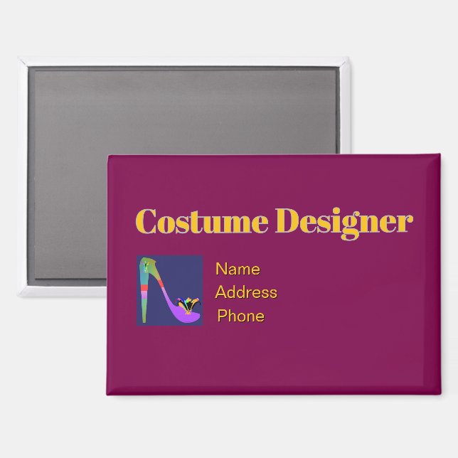 Persönliche Gestaltung von Werbung für Kostümbildn Magnet (Vorderseite/Rückseite)