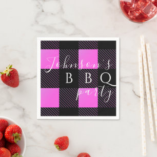 Persönliche GRILLEN Party Heiß rosa Schwarz Serviette