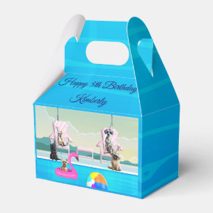 Persönliche Hundepool-Party Geschenkschachtel