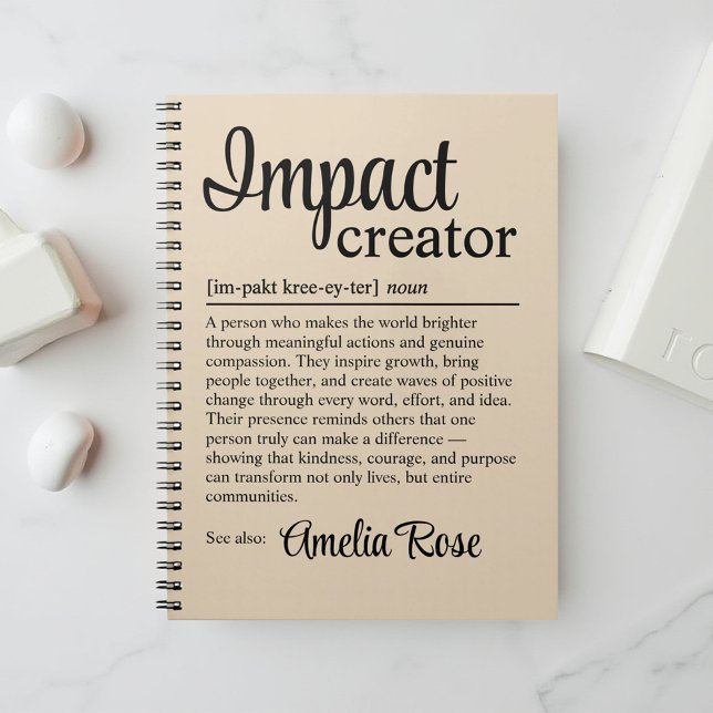 Persönliche Impact-Creator-Definition Notizblock (Von Creator hochgeladen)