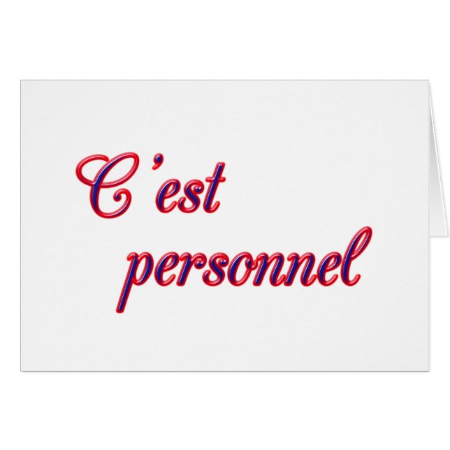 Persönliche Karte (Vorderseite (Horizontal))