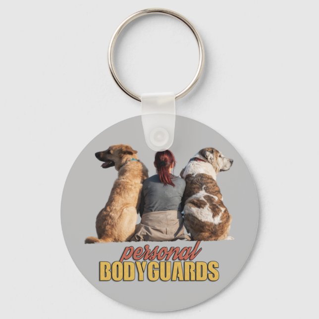 Persönliche Leibwächter - Design für Hunde Schlüsselanhänger (Vorderseite)