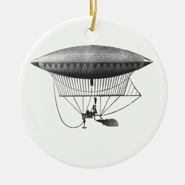 Persönliche Luftschiff-Verzierung Keramik Ornament (Vorne)