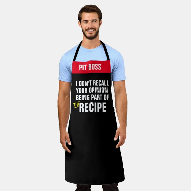 Persönliche Meinung Funny Koch Attitude Grill Schürze (Getragen)