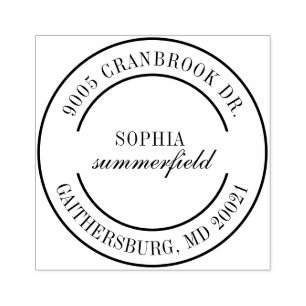 Persönliche moderne elegante Rücksendeadresse Gummistempel