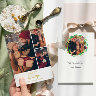 Persönliche moderne Fotocollage Frohe Feiertage