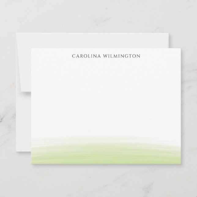 Persönliche Note-Karte für Preppy Light Green Wass Dankeskarte (Vorderseite)