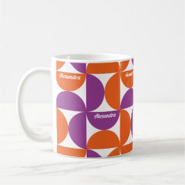 Persönliche Orange und Lila Mittelalter Moderne Kaffeetasse