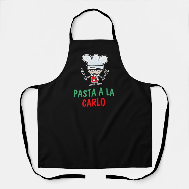 Persönliche Pasta-Schürze für italienischen Koch Schürze (Vorderseite)