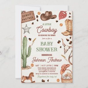 Persönliche Ranch Cowboy-Baby-Party Einladung