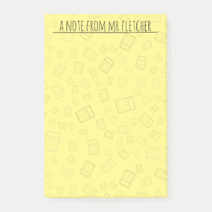 Persönliche Rechner-Muster-Notizen Post-it Klebezettel