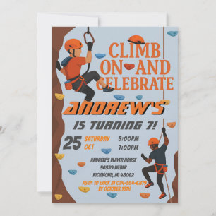 Persönliche Rock Climbing Geburtstagsparty-Einladu Einladung