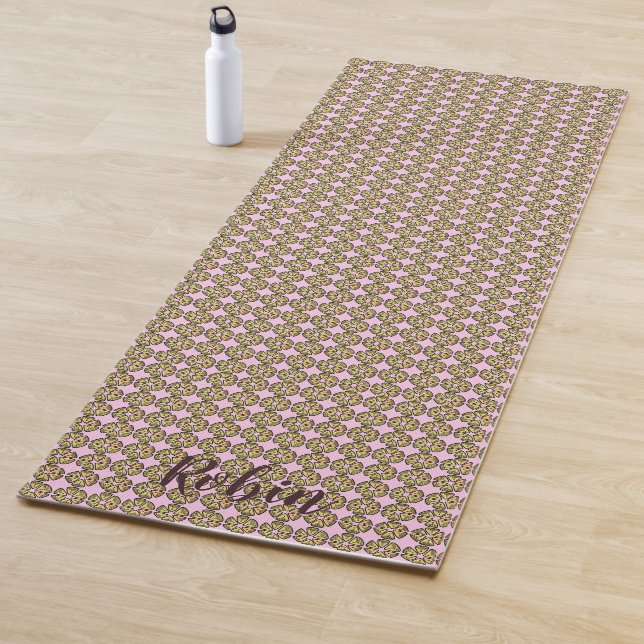 Persönliche, schlichte Blume für sie Yogamatte (Beispiel)