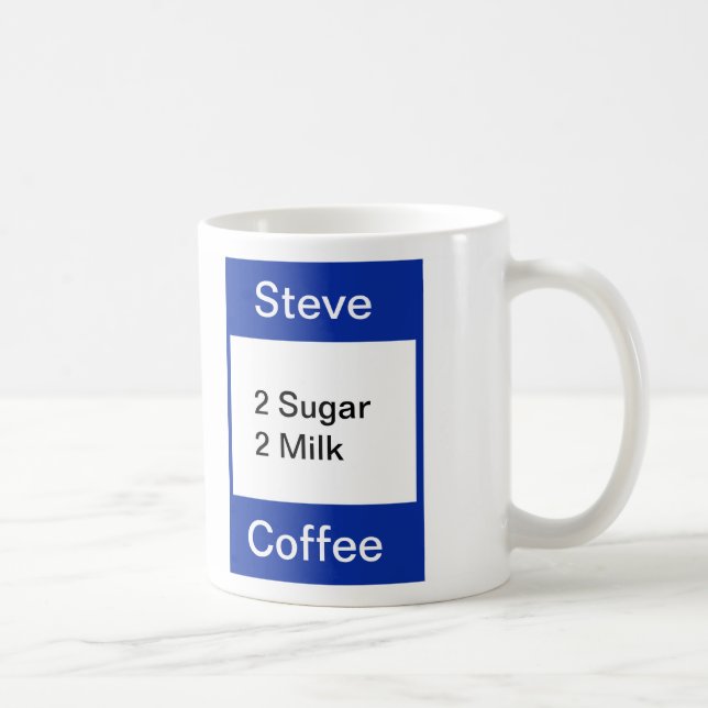Persönliche Tasse - Blau (Rechts)