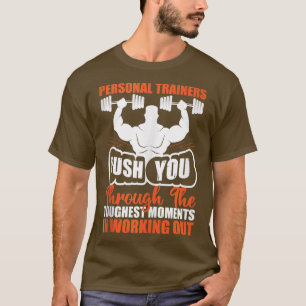 Persönliche Trainer drängen Sie auf Workout-Fitnes T-Shirt