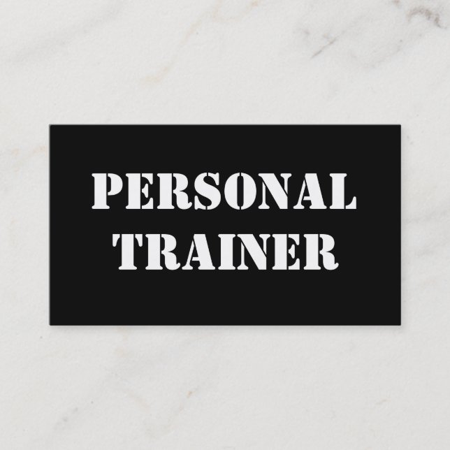 Persönliche Trainer-Visitenkarte Visitenkarte (Vorderseite)