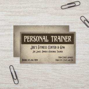 Persönliche Trainer-Visitenkarte Visitenkarte