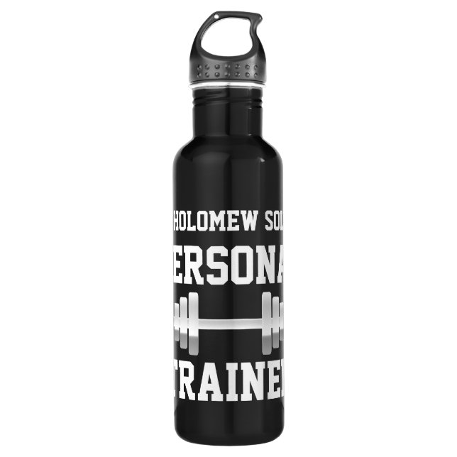 Persönliche Trainer-Wasser-Flasche, Edelstahlflasche (Vorderseite)