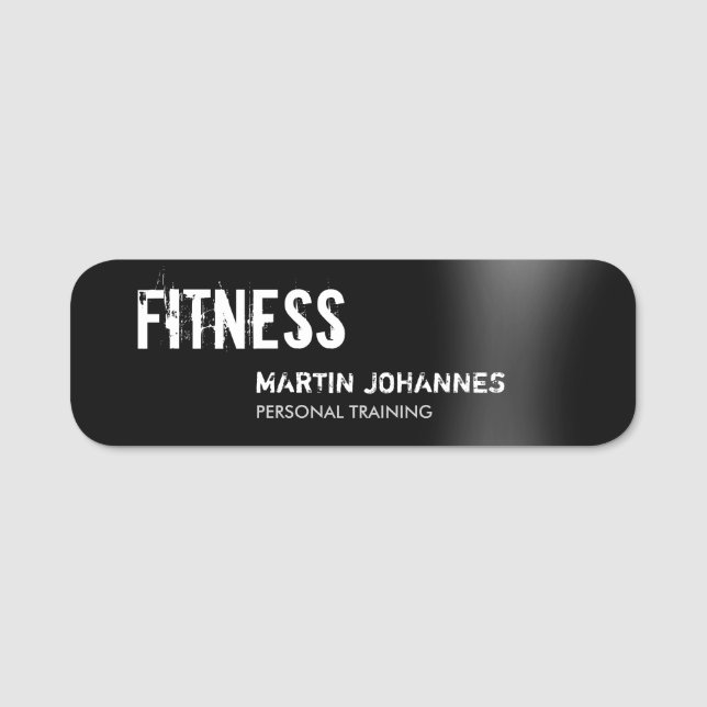 Persönliche Trainermarke für moderne Fitness Namensschild (Vorderseite)