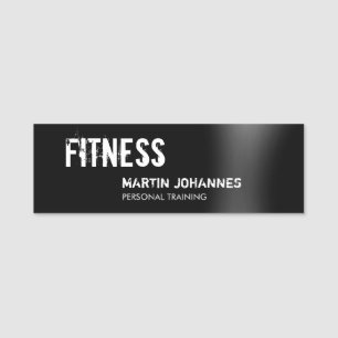 Persönliche Trainermarke für moderne Fitness Namensschild