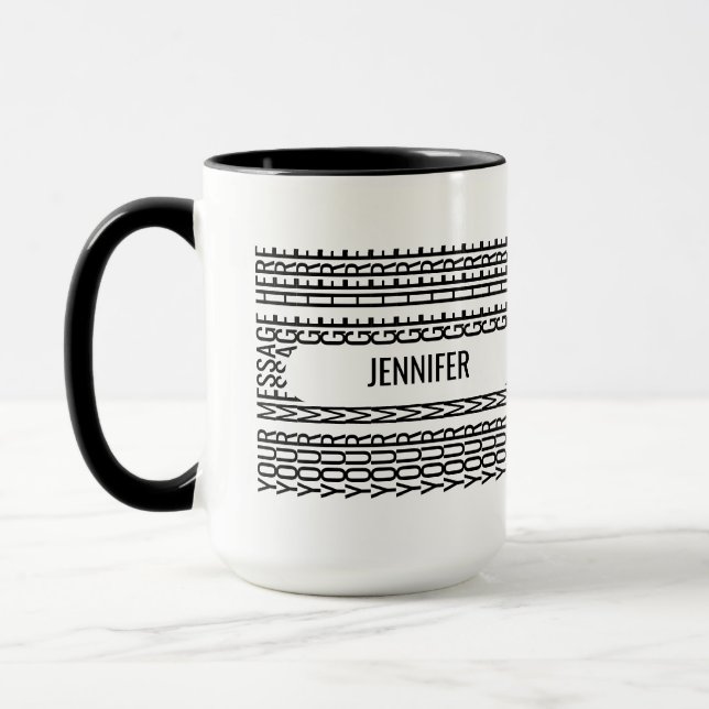 Persönliche versteckte Meldung mit Name-Tasse Tasse (Links)
