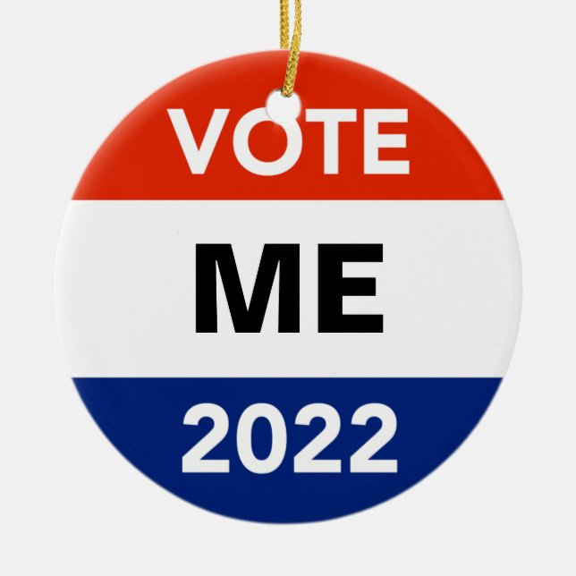 Persönliche Wahlkampagne 2022 Keramik Ornament (Vorne)