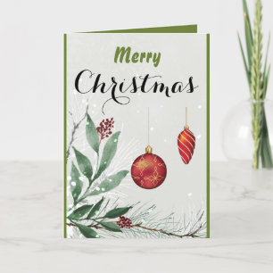 Persönliche Weihnachtsgrußkarte Feiertagskarte