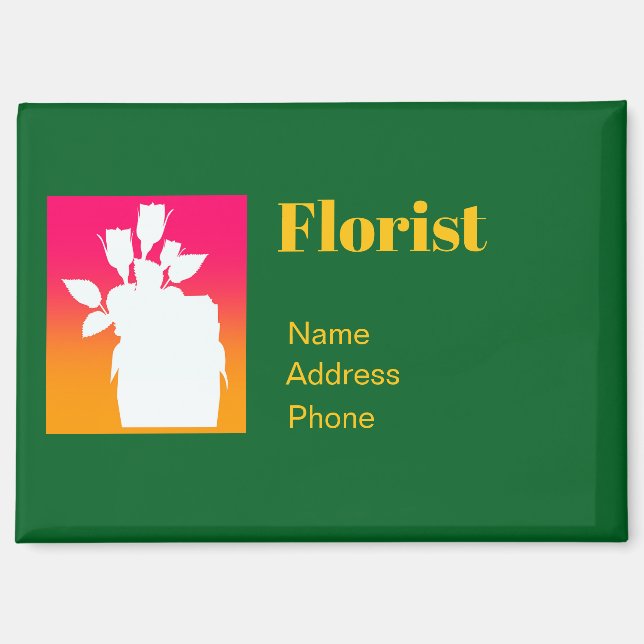 Persönliche Werbung für Floristen Magnet (Vorderseite)